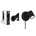 D'Lite Applique Murale Trop Métal Sablonneux Noir | Convient Pour 1x GU10