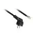 Schuko Câble D'Alimentation Avec Angled Prise 3x 0,75 5m Noir