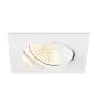 SLV New Tria 68 Spot Aluminium Blanc Carré 8.3W 750lm 60D - 930 Blanc Chaud | Diamètre 68mm - Meilleur Rendu Des Couleurs - Dimmable 